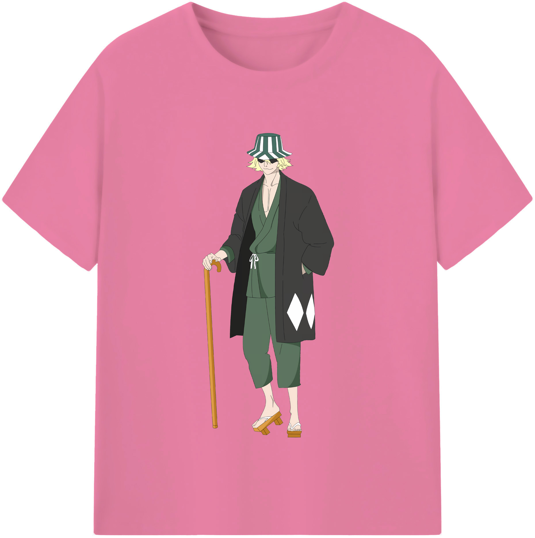 （画像用） "ブリーチ 浦原 喜助（うらはら きすけ） BLEACH Urahara Kisuke " 綿100％半袖Tシャツ（フロントプリント）